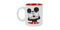 Tasse Mickey Mouse 16oz en céramique rouge et blanche